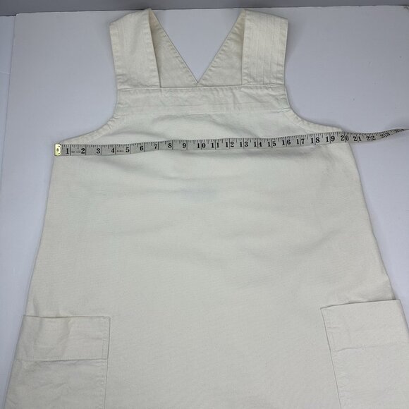 Everlane‎ Women's Bone The Cross Back Canvas Apron Mini Dress L/C40 - Picture 10 of 15